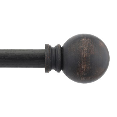 Deco Window Wooden Ball 1 Curtain Rod