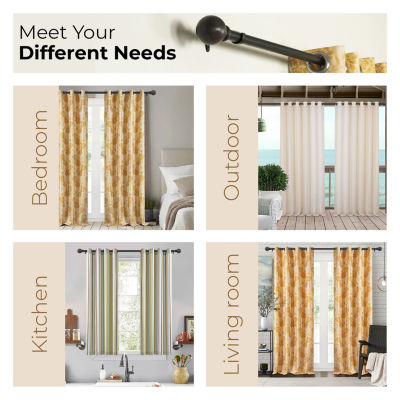 Deco Window Wooden Ball 1 Curtain Rod