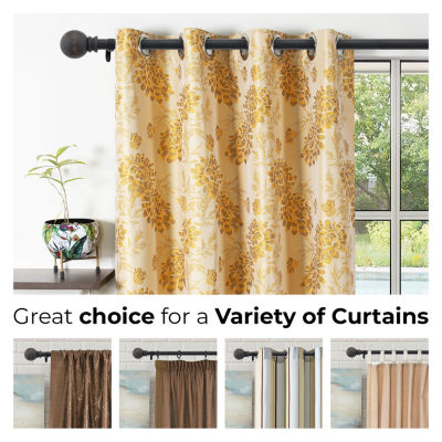 Deco Window Wooden Ball 1 Curtain Rod