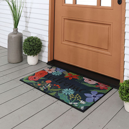 Mohawk Home Spring Sunset Welcome Polyester 18X30 Doormat, One Size, Gray