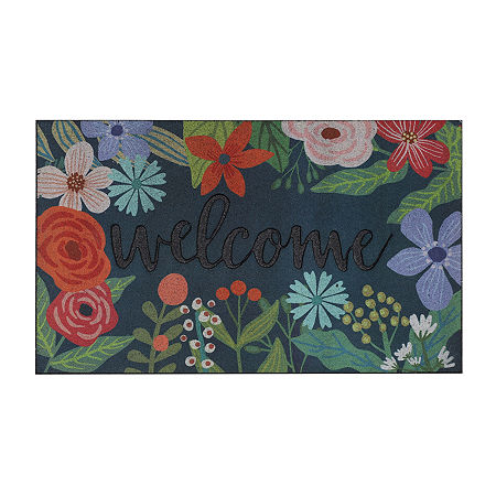 Mohawk Home Spring Sunset Welcome Polyester 18X30 Doormat, One Size, Gray