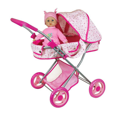 Lissi Deluxe Doll Pram With Baby Doll Baby Play