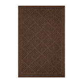 Mohawk Home Waffle Grid Impression Doormat, Brown, 3x4 ft