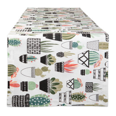 Design Imports Urban Oasis Cactus Table Runner