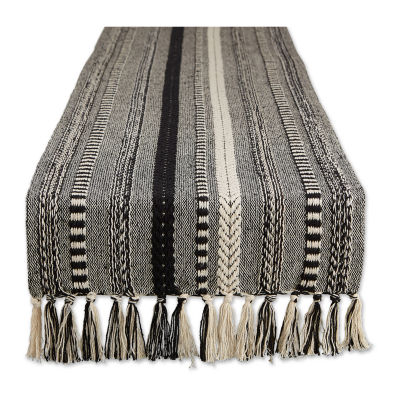 Design Imports Farmhouse Braided Stripe Table Runner