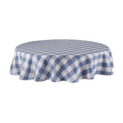 Design Imports Stonewash Blue Buffalo Tablecloth