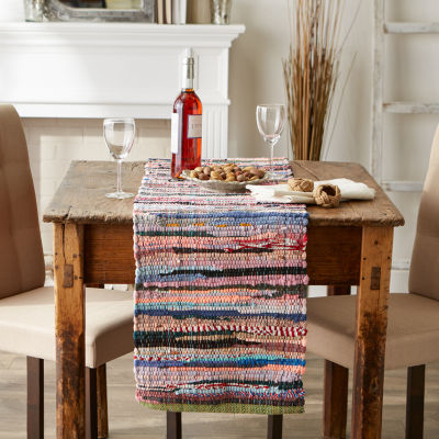 Design Imports Multi Color Chindi Rag Table Runner
