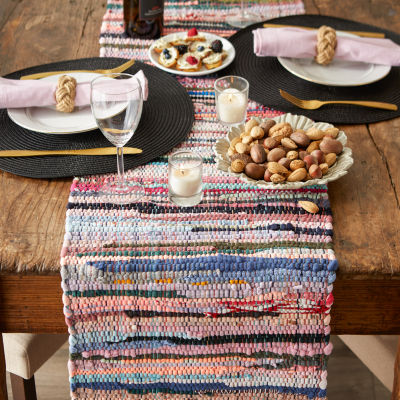 Design Imports Multi Color Chindi Rag Table Runner