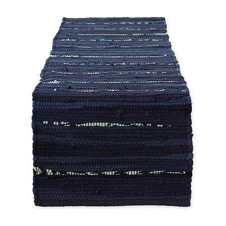 Design Imports Multi Nautical Blue Chindi Rag Runner, One Size, Blue