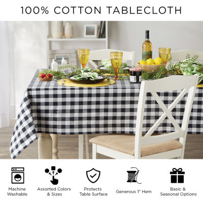 Design Imports Checkered Tabletop Tablecloth