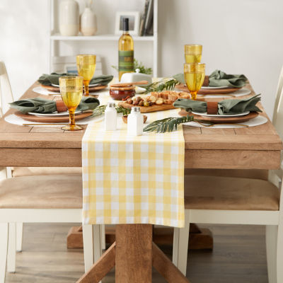 Design Imports Checkered Tabletop Table Runner