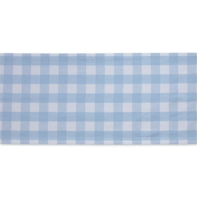 Design Imports Light Blue Buffalo Check Runner
