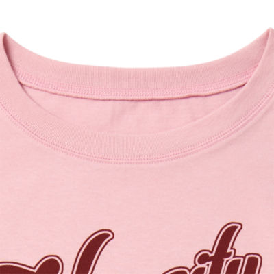Thereabouts Little & Big Kid Girls Sensory Friendly Round Neck Long Sleeve Adaptive Regular Fit Graphic T-Shirt