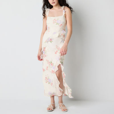 by&by Womens Sleeveless Floral Slip Dress Juniors
