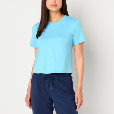 Xersion Everyday Womens Crew Neck Short Sleeve Quick Dry Active T-Shirt