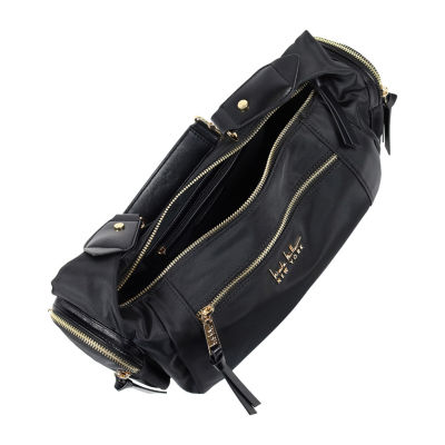 Nicole Miller Nylon Zip Shoulder Bag