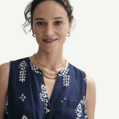 St. John's Bay Womens Sleeveless Shift Dress