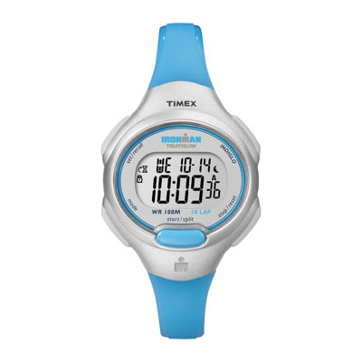 Timex® Ironman Womens Blue Resin Strap Chronograph Sport Watch T5K739