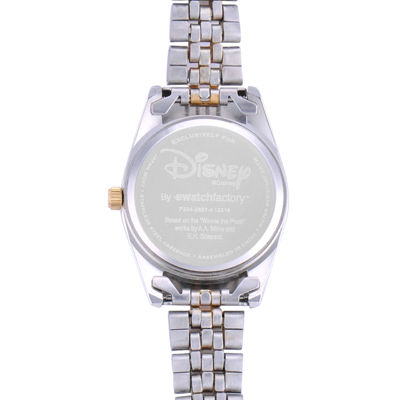 Disney Status Womens Winnie the Pooh Two-Tone Metal Bracelet Watch