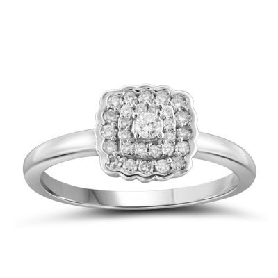 1/ CT. T.W. Diamond 10K White Gold Ring