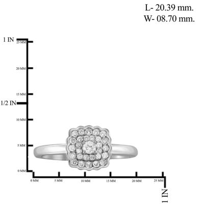 1/ CT. T.W. Diamond 10K White Gold Ring