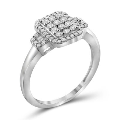 1/ CT. T.W. Diamond 10K White Gold Ring