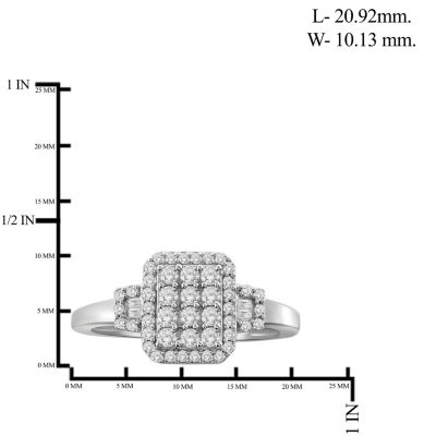 1/ CT. T.W. Diamond 10K White Gold Ring