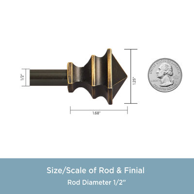 Kenney Arts & Crafts Petite Square 1/2 Adjustable Curtain Rod