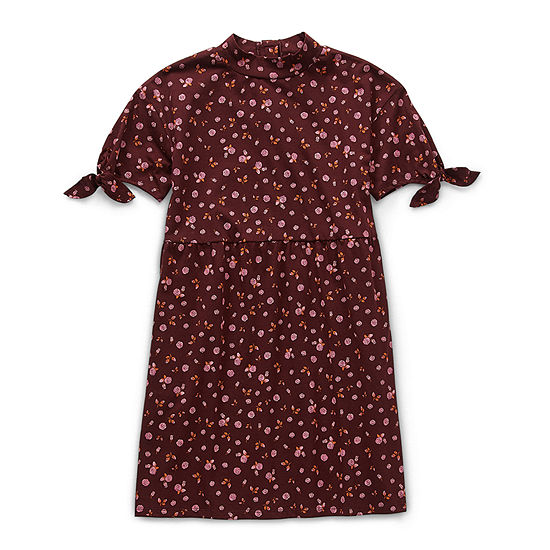 Thereabouts Little & Big Girls Plus Adaptive Elbow Sleeve Tie Sleeve Skater Dress
