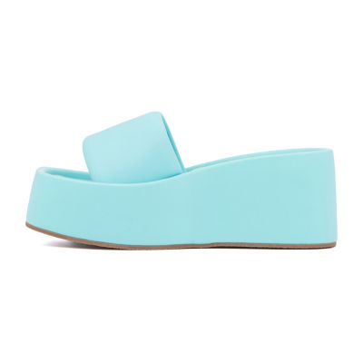 Olivia Miller Womens Uproar Wedge Sandals
