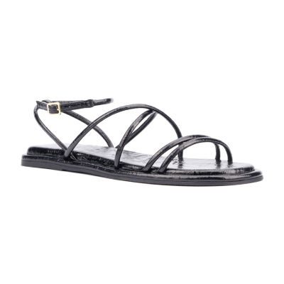 Olivia Miller Womens Public Eye Strap Sandals