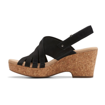 Clarks Womens Giselle Ivy Wedge Sandals