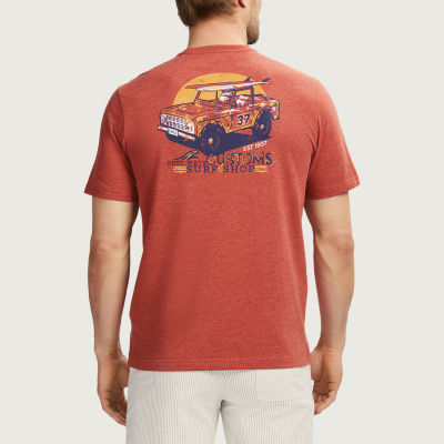 IZOD Saltwater Mens Crew Neck Short Sleeve Classic Fit Graphic T-Shirt