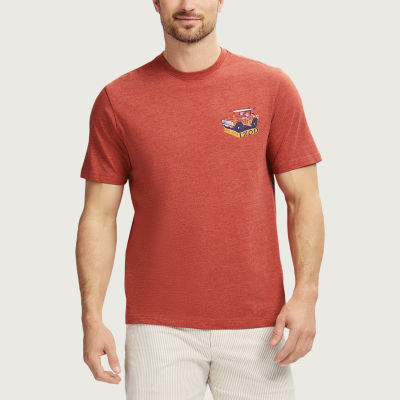 IZOD Saltwater Mens Crew Neck Short Sleeve Classic Fit Graphic T-Shirt