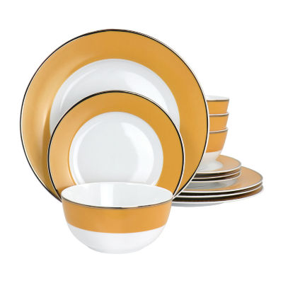 Martha Stewart 12-pc. Gold Gracie Lane Dinnerware Set