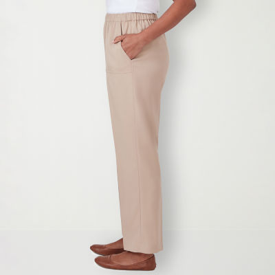 Alfred Dunner Tuscan Sun Womens Mid Rise Straight Pull-On Pants