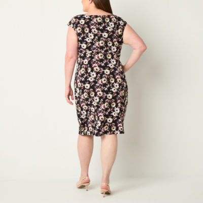 Connected Apparel Plus Sleeveless Sheath Dress