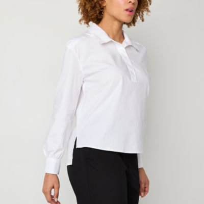 Worthington Womens Long Sleeve Blouse