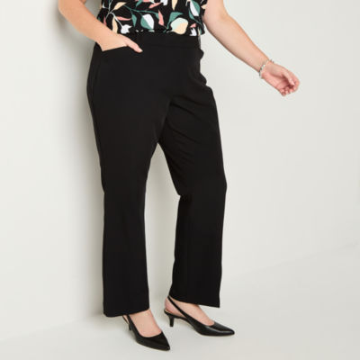Liz Claiborne-Plus Audra Womens Curvy Fit Straight Trouser