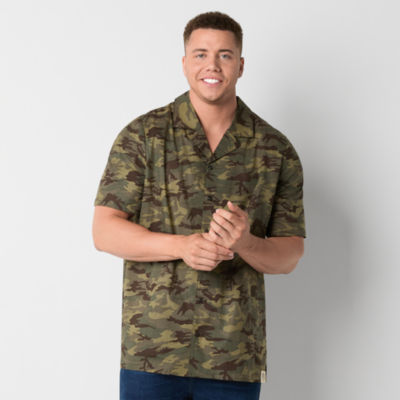 Walker Hayes for JCPenney Camo Big and Tall Mens Fitted Sleeve Camp Shirt