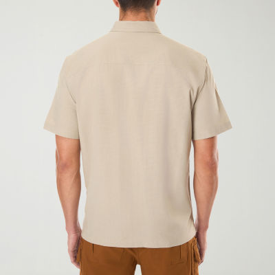 Smiths Workwear Quick Dry Performance Mens Short Sleeve Regular Fit Big and Tall Button-Down Shirt