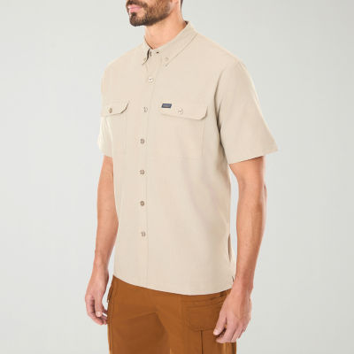 Smiths Workwear Quick Dry Performance Mens Short Sleeve Regular Fit Big and Tall Button-Down Shirt