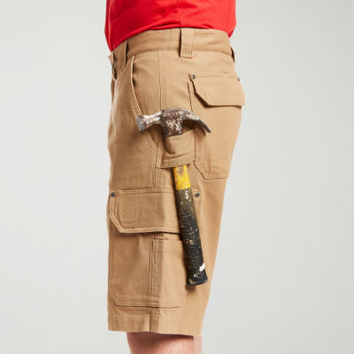 Smiths Workwear Duck Canvas Mens 11 1/4" Mid Rise Big and Tall Stretch Fabric Cargo Short