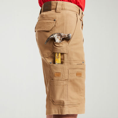 Smiths Workwear Duck Canvas Mens 11 1/4" Mid Rise Big and Tall Stretch Fabric Cargo Short