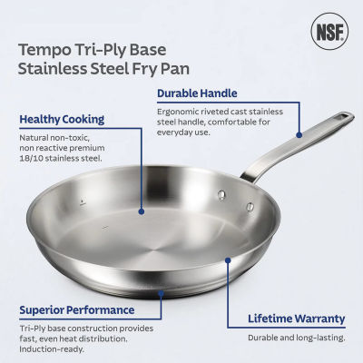 Tramontina Tempo Tri-Ply Stainless Steel 10-pc. Cookware Set