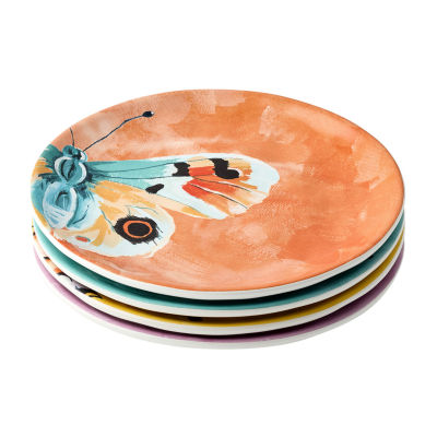 Certified International Butterflies 4-pc. Ceramic Salad Plate