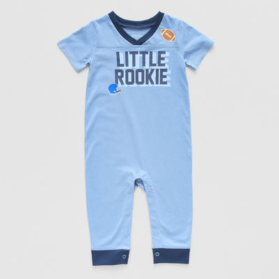 Okie Dokie Baby Boys V Neck Short Sleeve Jumpsuit