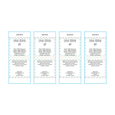 Okie Dokie Girls Water Resistant Heavyweight Puffer Jacket