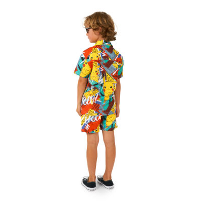Opposuits Pikachu Little Boys Pokeman 2-pc. Short Set