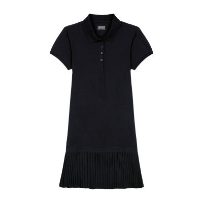 IZOD Womens Short Sleeve Shirt Dress Juniors